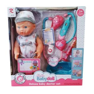 Babydoll. Bebe 30cm. Cuerpo de goma , set de doctor.