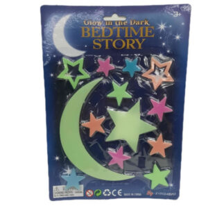 Aplique estrellas,para superficies brillan en la oscuridad. Blister 22×30