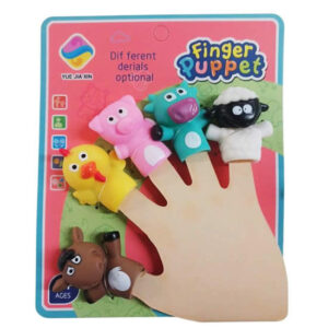 Titere para dedos x 5 animalitos de goma