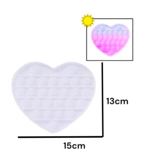 Pop it corazon. Cambia color con luz solar (rayos UV)