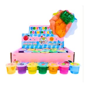 Slime frutas frasquito 3cm alt.