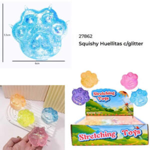 Squishy Huellitas con glitter