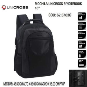 Mochila 18 pulgadas portanotebook Unicross 633. Con cerradura de combinación