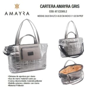 Cartera Amayra Gris