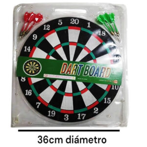 Dardos  x 6 con blanco de 36cm diametro