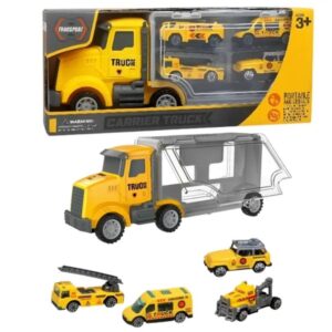 Camion transportador con 4 camiones
