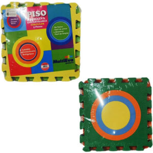 Piso goma eva x 9 piezas 30cm x 30cm circulos encastrables.