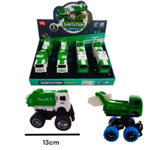 Camion expansible recolector. Cuando choca se abre.
