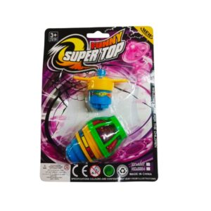 Trompo con luz de 6,5cm. Blister 907 17cm x 13cm