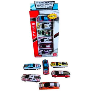 Set de 6 autos metal 806