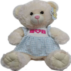 Osa con vestido  bordado. 2 colores. Mide 80 cm