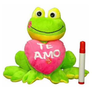 Rana con corazón y sonido, de 25 cm.