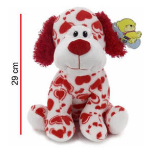 Perro con corazones de 29 cm.