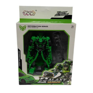 Trasformer auto verde 14cm. Caja 25x17cm