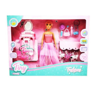 Muñeca Tiny con accesorios y tocador 60095