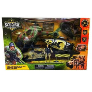 Set militar de combate Soldados con vehiculos.