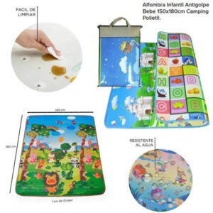 Piso / Manta en bolso para protección 1,5 x 1,8 mt vs motivos. Reversible. Gus 76289
