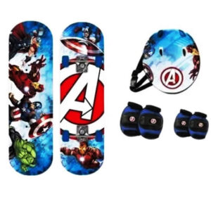 Skate 7.x20 Avengers con equipo de proteccion