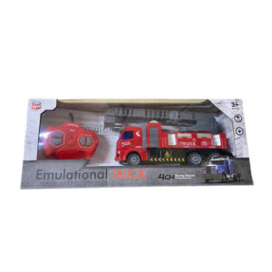 Camion Bombero a radio control 4F a pilas. Caja 35cm x 14cm