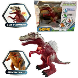 Dinosaurio con luz, sonido y movimiento 23cm alt. 74936