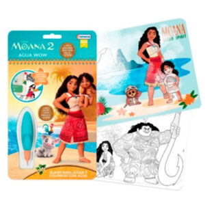 Agua wow moana .Carga agua en el pincel,y pasas por las hojas,magicamente aparece el color