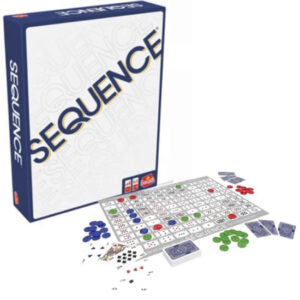 Sequence, Antes de jugar, tendrás que dividir los equipos y repartirle a todos las piezas y cartas correctas. Divide los turnos al colocar las fichas en la tabla hasta que el equipo haya completado las secuencias que se necesitan para ganar el juego.
