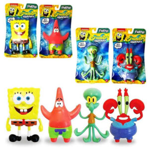 Muñeco 10cm Bob Esponja y amigos. Flexible