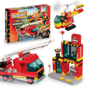 Blocky set de bomberos de 160 piezas con 2 muñecos