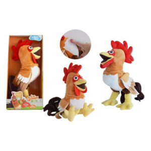 La granja de Zenón,peluches de 35 cm con sonido.Vaca lola y el gallo bartolito