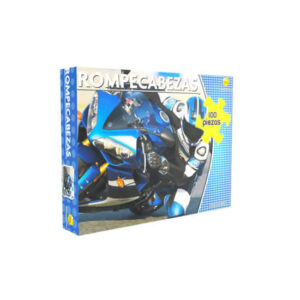 Rompecabezas 100 piezas moto azul