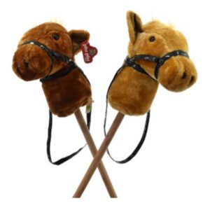 Cabeza de caballo de peluche con sonido.