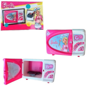 Microondas Barbie. Tiene sonido, accesorios y stickers.