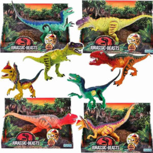 Dino Jurassic Beasts. Con sonido y luz. patas y colas articuladas.