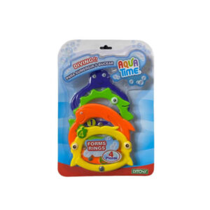 Aqua times Anillos con formas x 4 piezas.