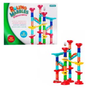 Juego de obstaculos. Laberinto de bolitas Rolling Marbles x 50 pzas.