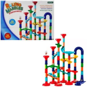 Juego de obstaculos. Laberinto de bolitas Rolling Marbles x 93 pzas.