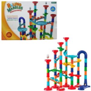 Juego de obstaculos .Laberinto de bolitas Rolling Marbles x 142 pzas.