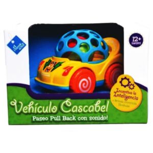 Crece-D Vehiculo cascabel. Pullback con sonido a cascabeles. 18cm x 14cm