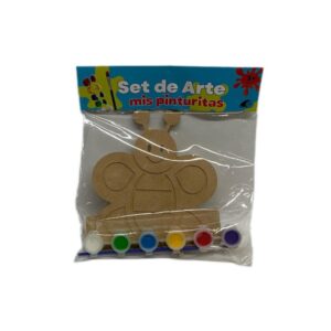 Set de arte silueta con pie de 16 cm, con pintura y pincel.