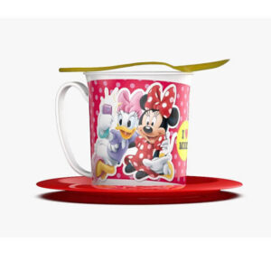 Taza con plato y cuchara de Minnie