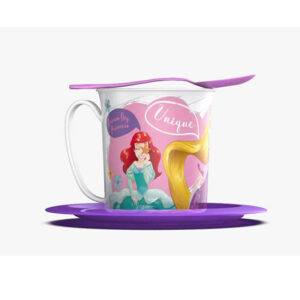 Taza con plato y cuchara de Princesas