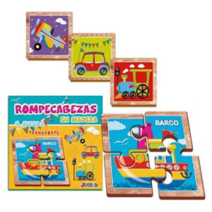 Rompecabezas 4×4 piezas figuras de transporte