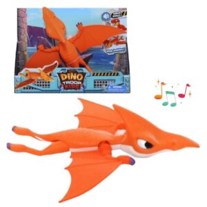 Dinosaurio Troop Pterodactil. Dino Pterodactilo cuando mueve las alas emite sonido. Caja 26cm x 20cm