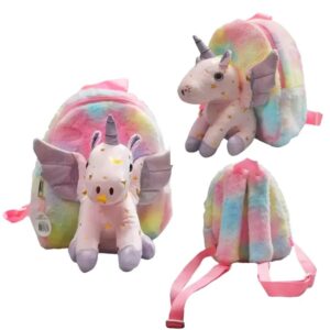 Mochila 12 pulgadas unicornio de peluche 3D