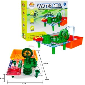 Juego de ciencia. Water Mill. Para crear un circuito que enciende tu propio molino.