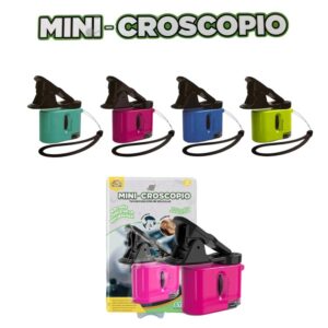 Juego de ciencia Mini Croscopio. Aumenta 60X , con clip para celular.