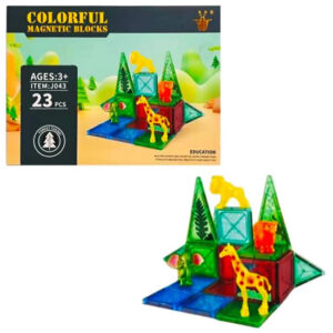 Bloques magneticos x 23 piezas, incluye 5 animalitos