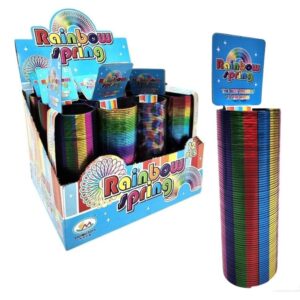 Resorte arcoiris metalizado largo 15cm