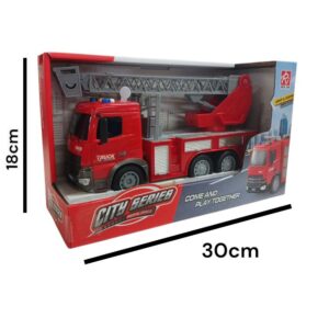 Camion Bombero City. Con luces y sonido. Partes movibles . A escala 1:18