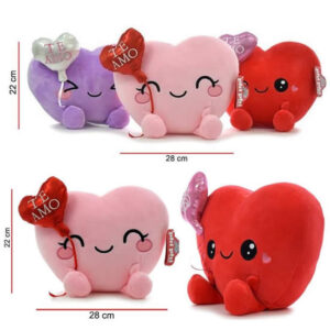 Corazon con globito corazon y patas de 30cm